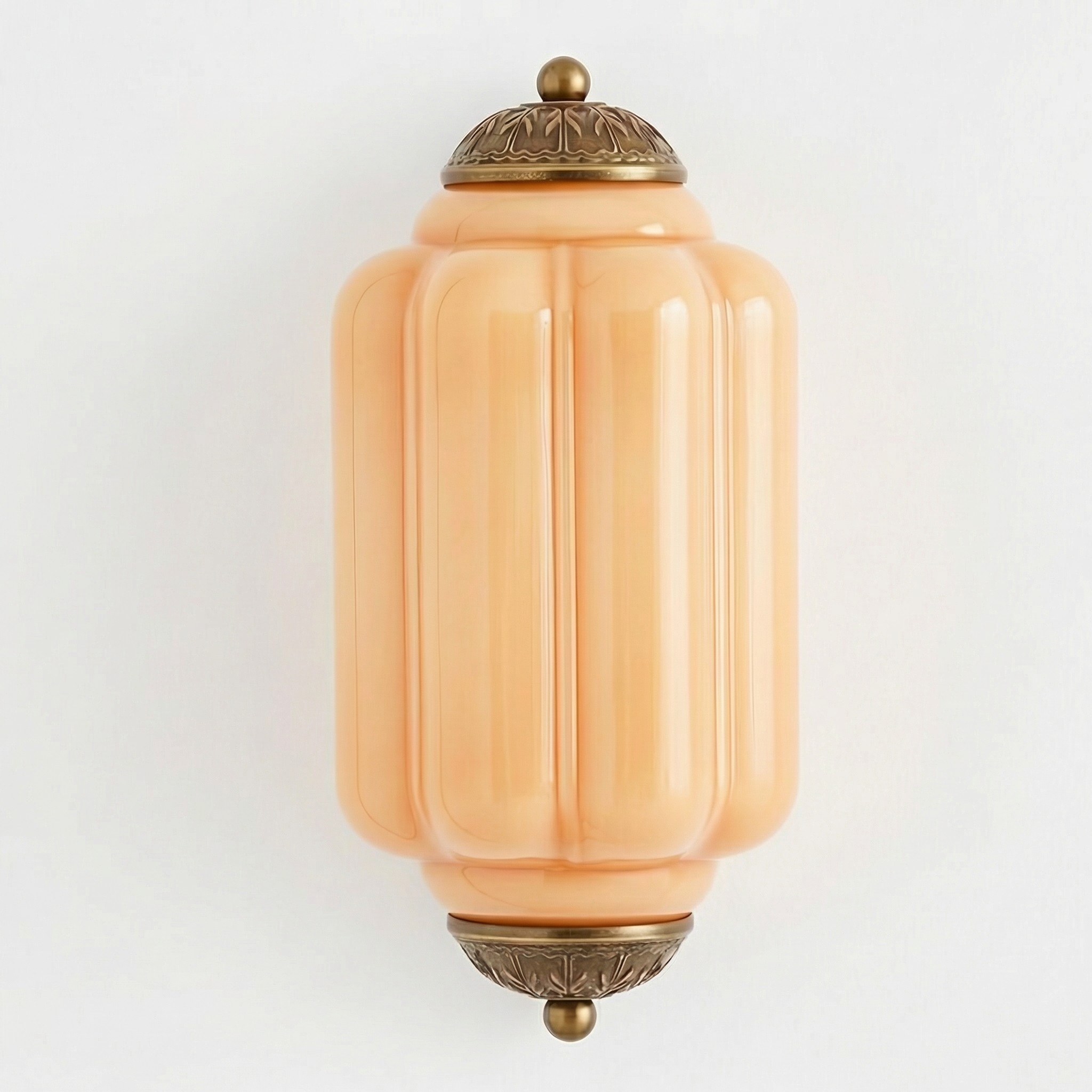 Michael Vintage Eloise Milk Glass Flush Wall Light
