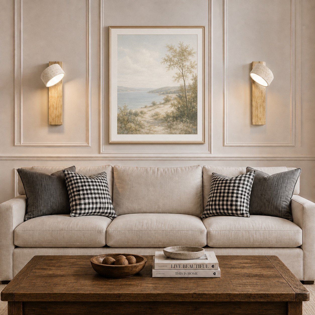 Bennett Wabi-Sabi Round Travertine Wall Light
