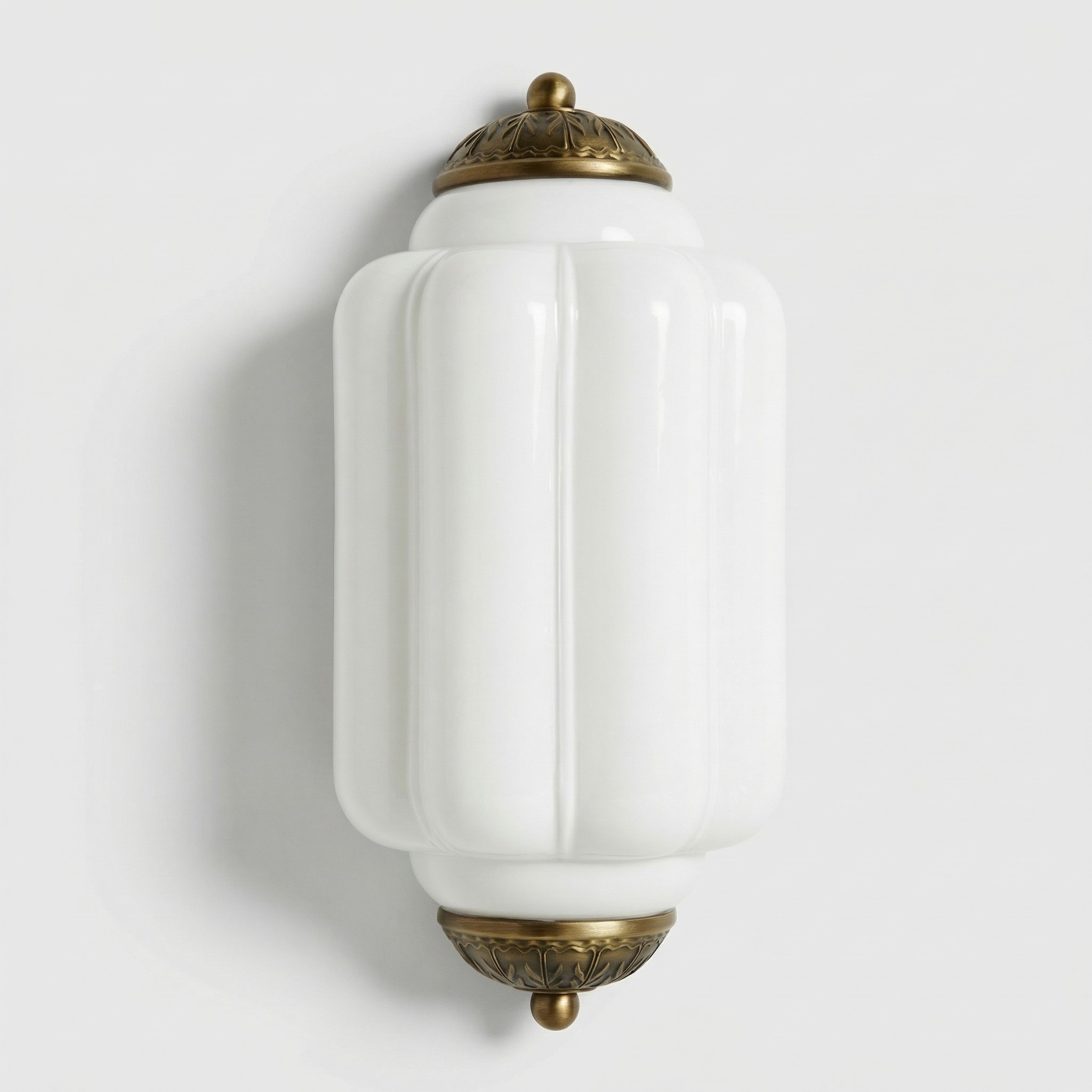 Michael Vintage Eloise Milk Glass Flush Wall Light