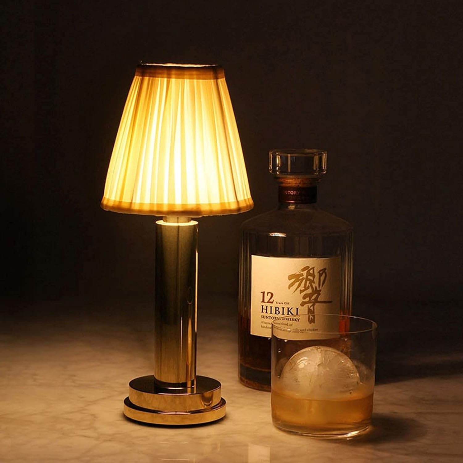 Mariana Cordless Battery Operated Pleated Shade Table Lamp