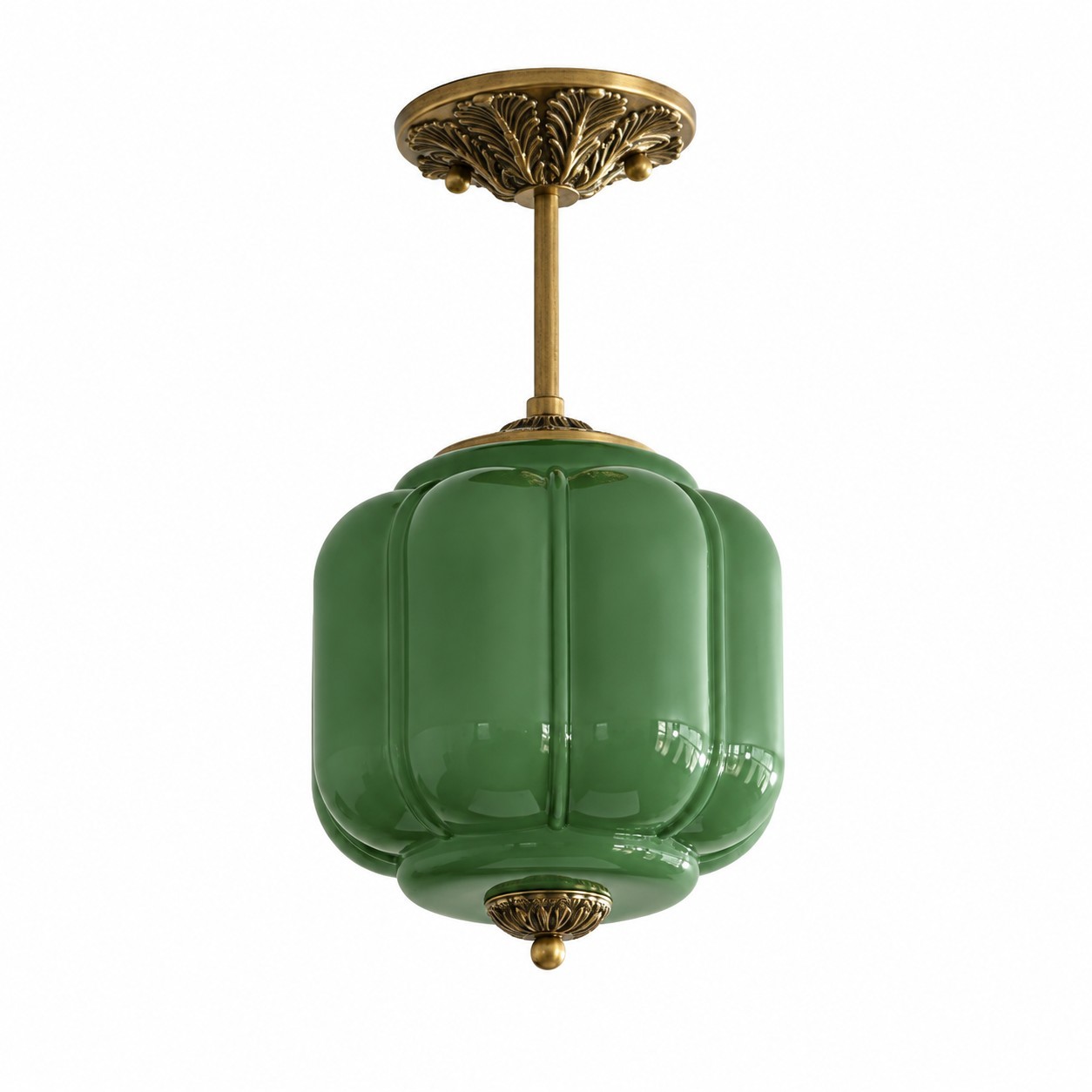 Conran Vintage Milk Glass Lantern Eloise Ceiling Light