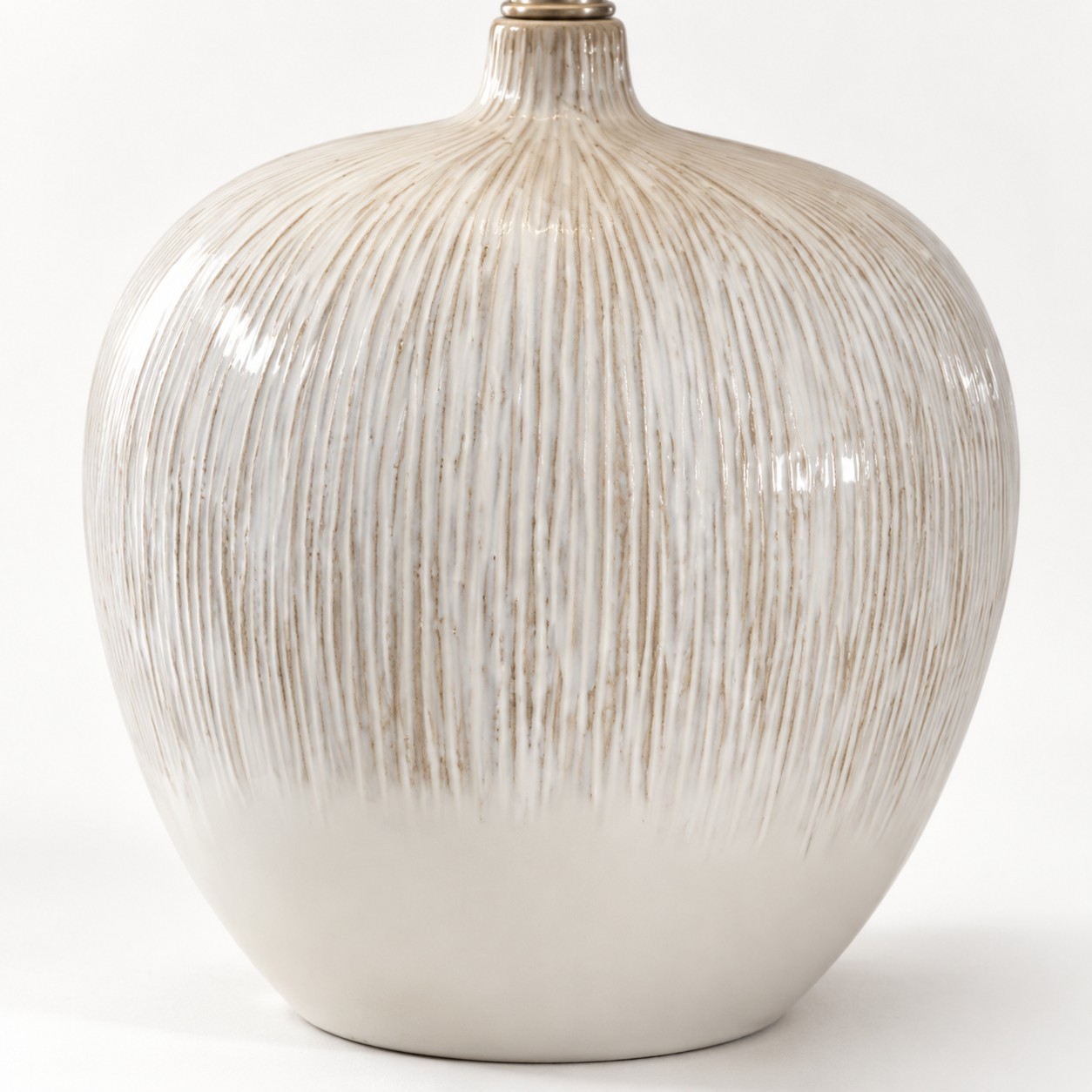 Ulysse Rustic Ceramic Pot Drum Shade Table Lamp
