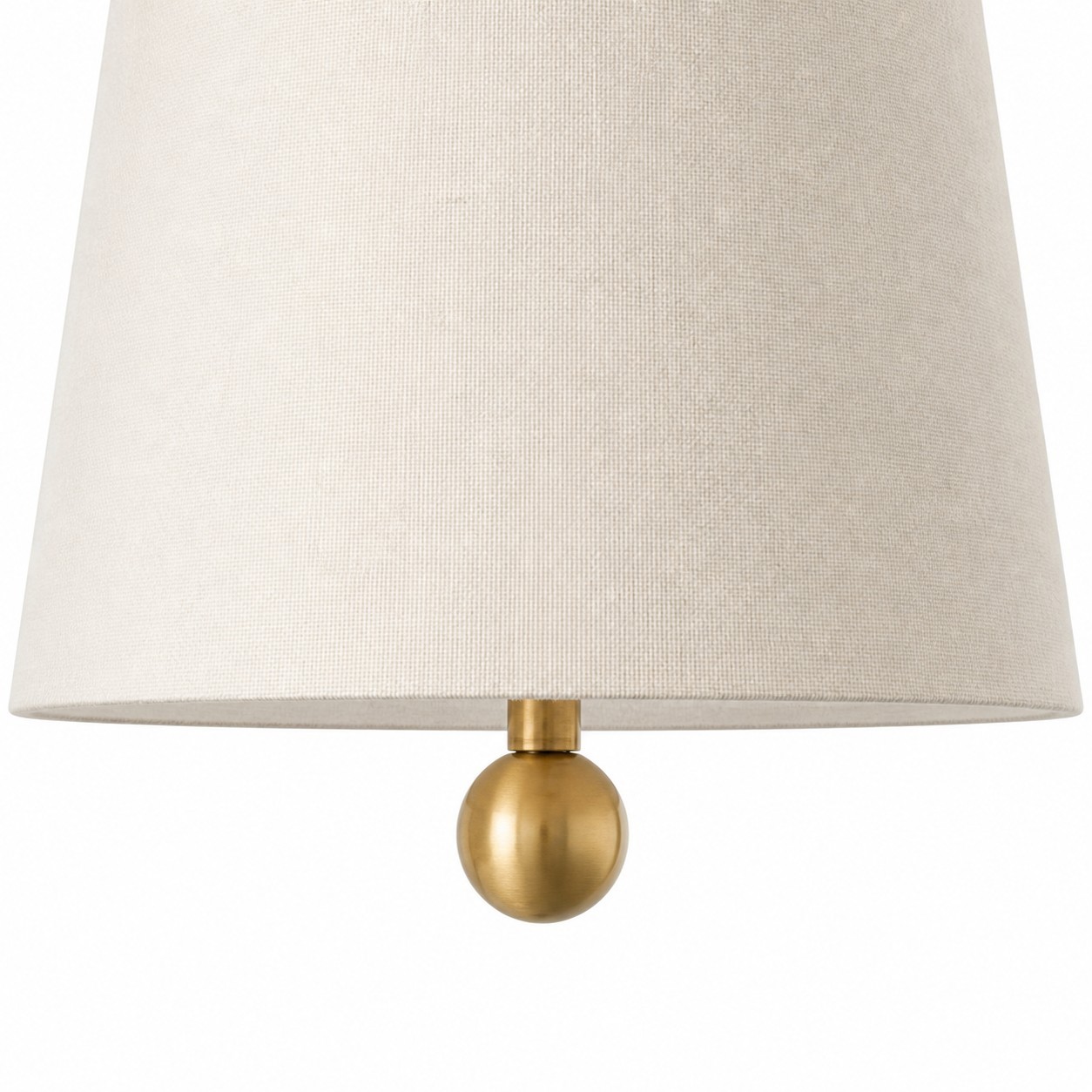 Audrey Modern Gold Accent White Fabric Cone Pendant Light