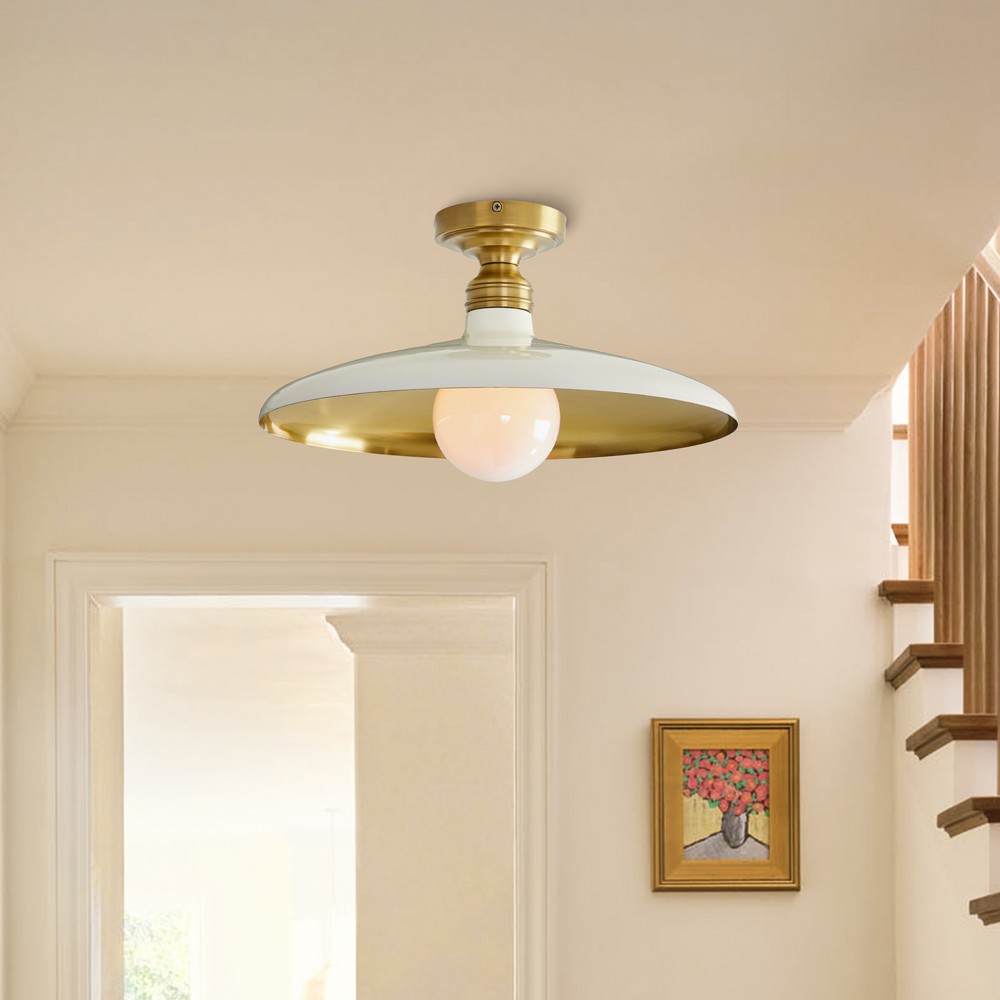 Dulcinea Farmhouse Metal Flush Mount Ceiling Light