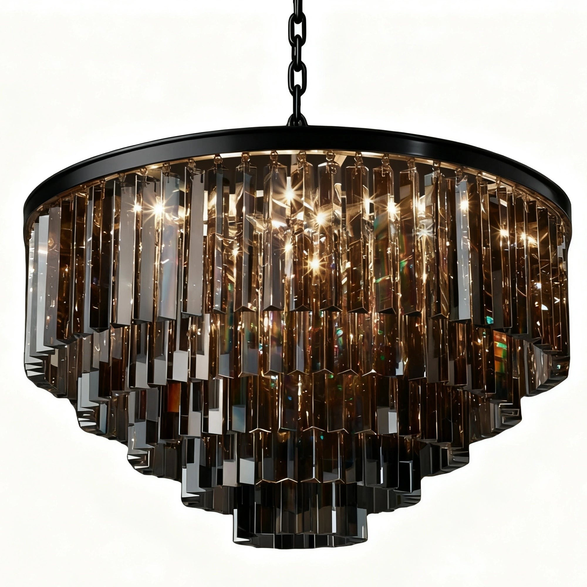 Guinevere Vintage Luxury Tiered Round Crystal Chandelier