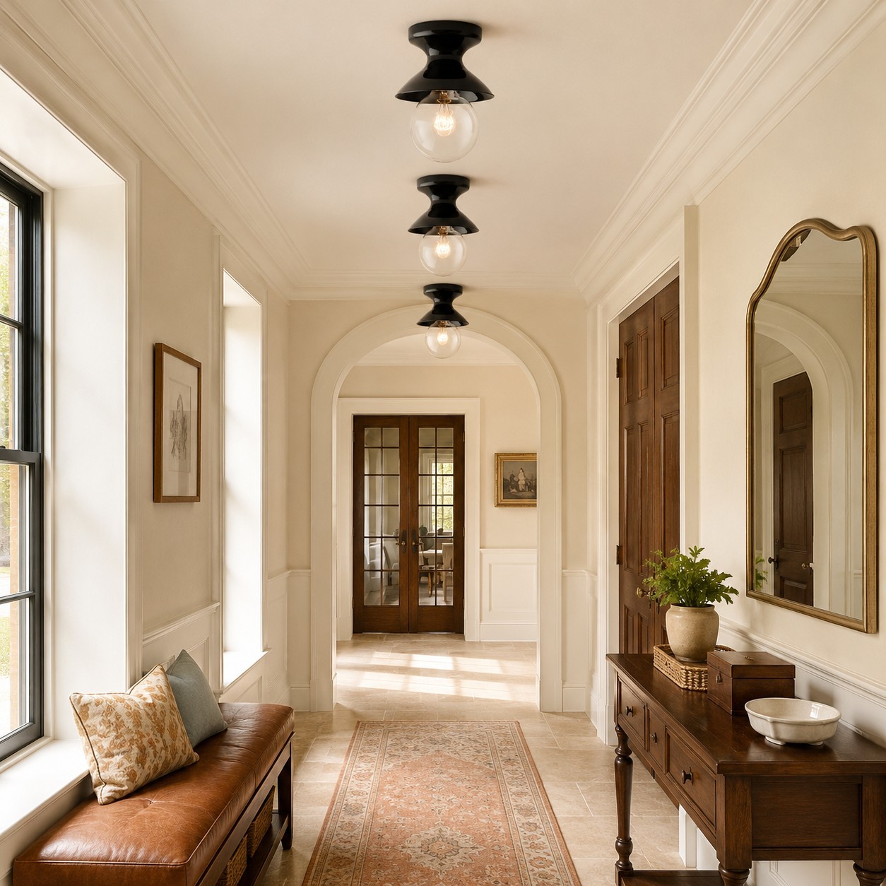 Lunavel Modern Ceramic Mount Ceiling Light Fixture