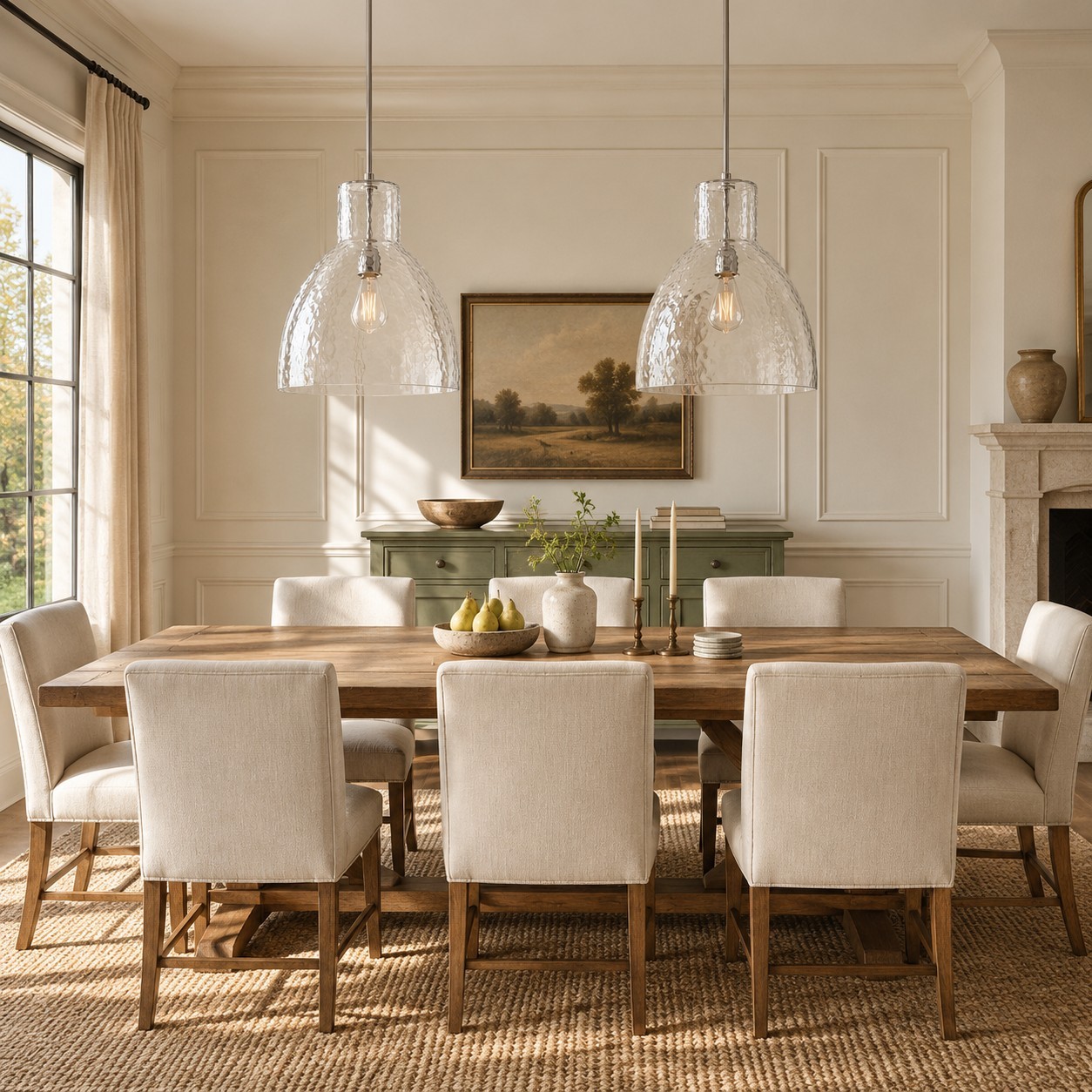 Keen Farmhouse Glass Dome Pendant Light