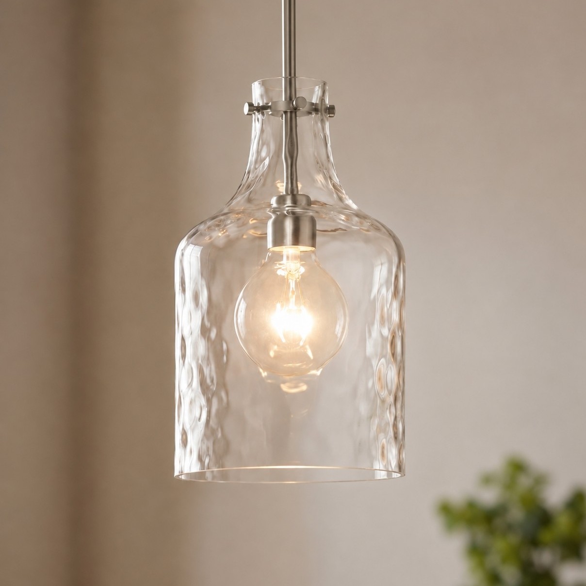 Tydon Minimalist Water Ripple Glass Pendant Light