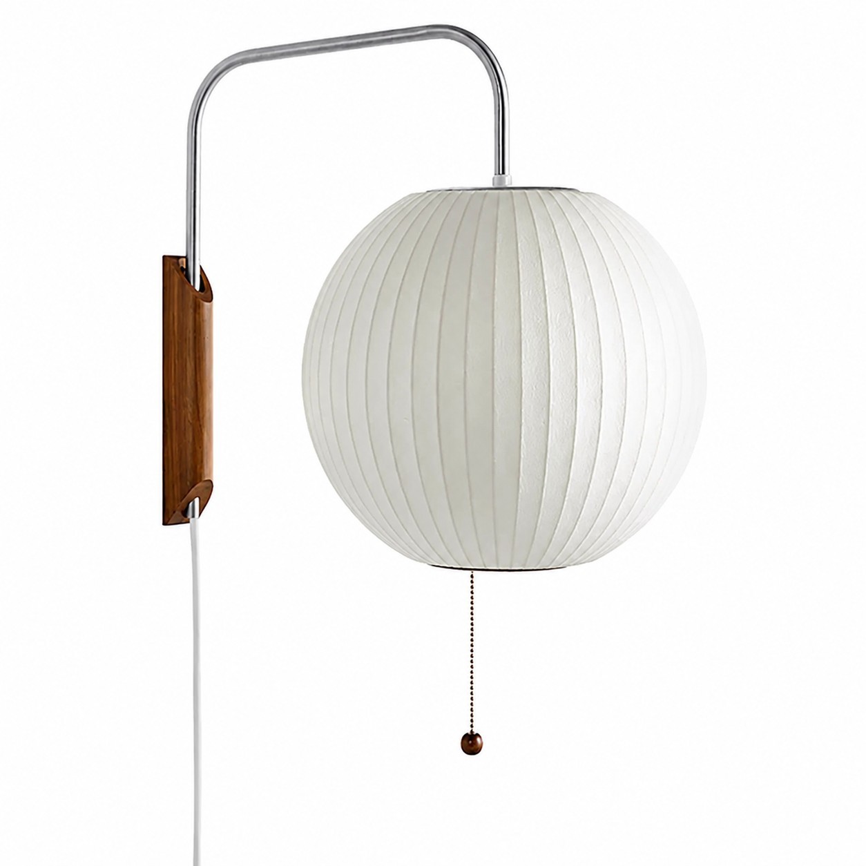 Everett Wabi Sabi Fabric Ribbed Shade Plug In Wall Sconce