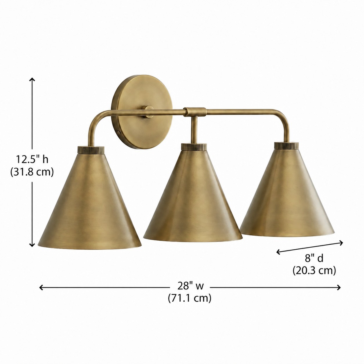 Kaelen Retro Cooper Cone Sconce Light