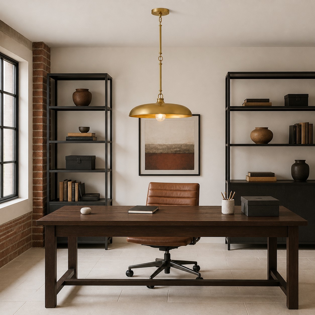 Leila Industrial Rustic Bronze Cone Shade Pendant Light
