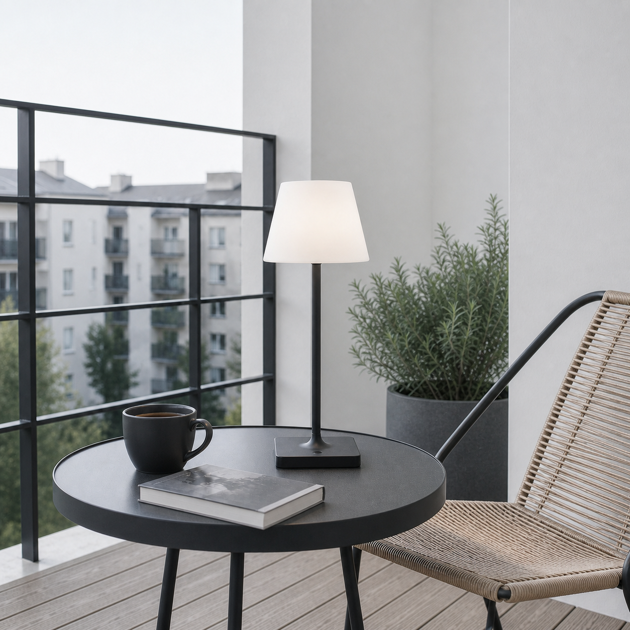 Halley Exquisite Brass Color Rechargeable Dimmable Cordless Table Lamp