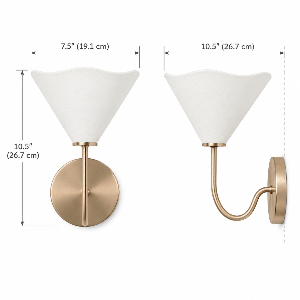 Xanthippe Farmhouse Linen Fabric Wall Sconce