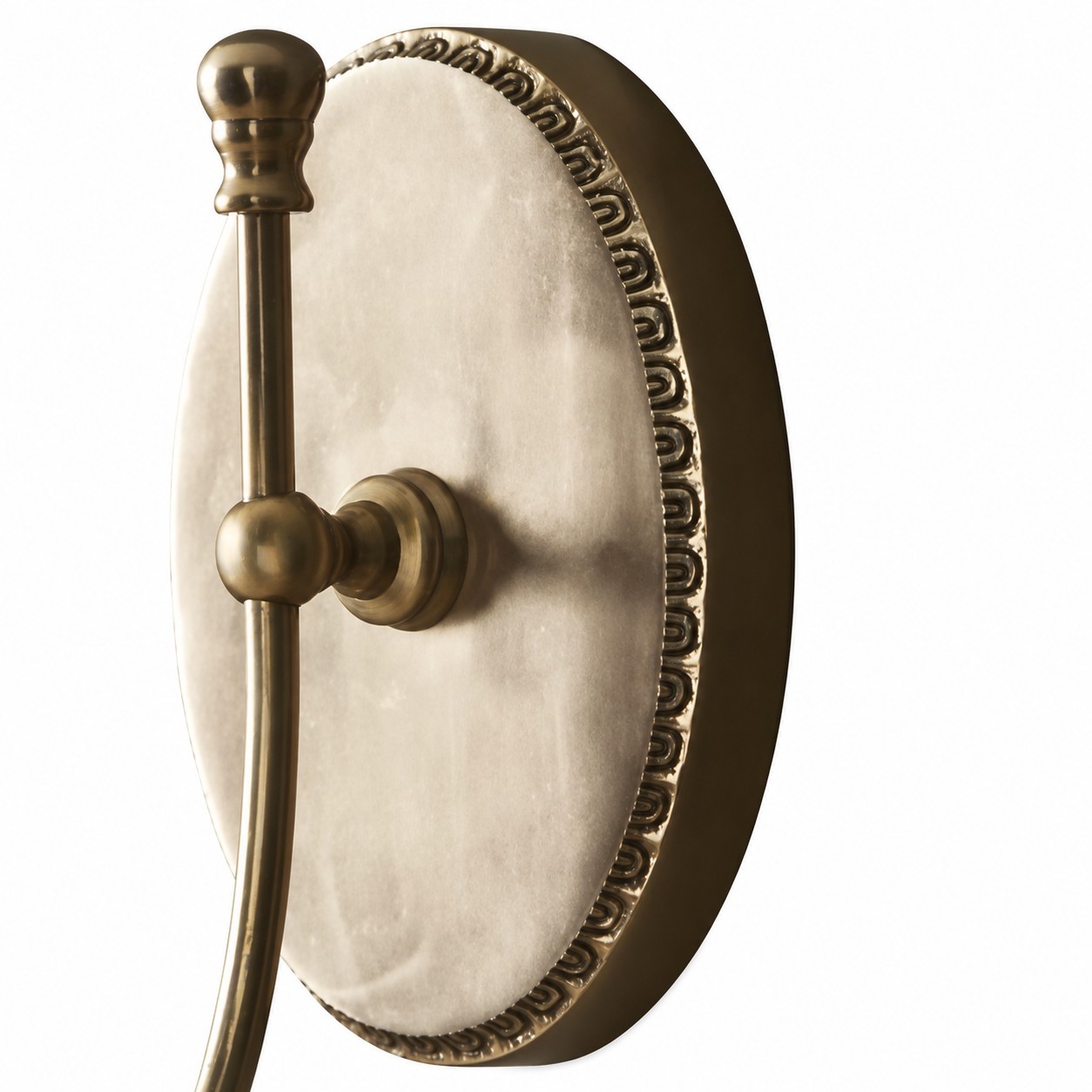 Orphelyx French Brass Fabric Shade Sconce Light