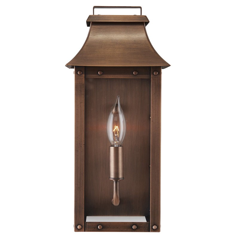 Montague Vintage Brass Outdoor Waterproof Wall Mounted Lantern Sconce