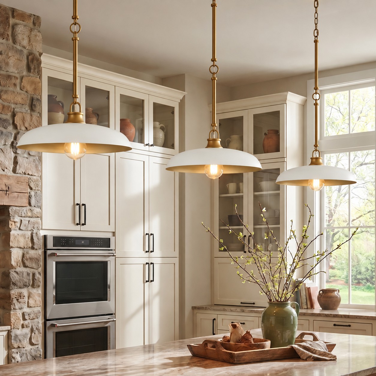 Leila Industrial Rustic Bronze Cone Shade Pendant Light