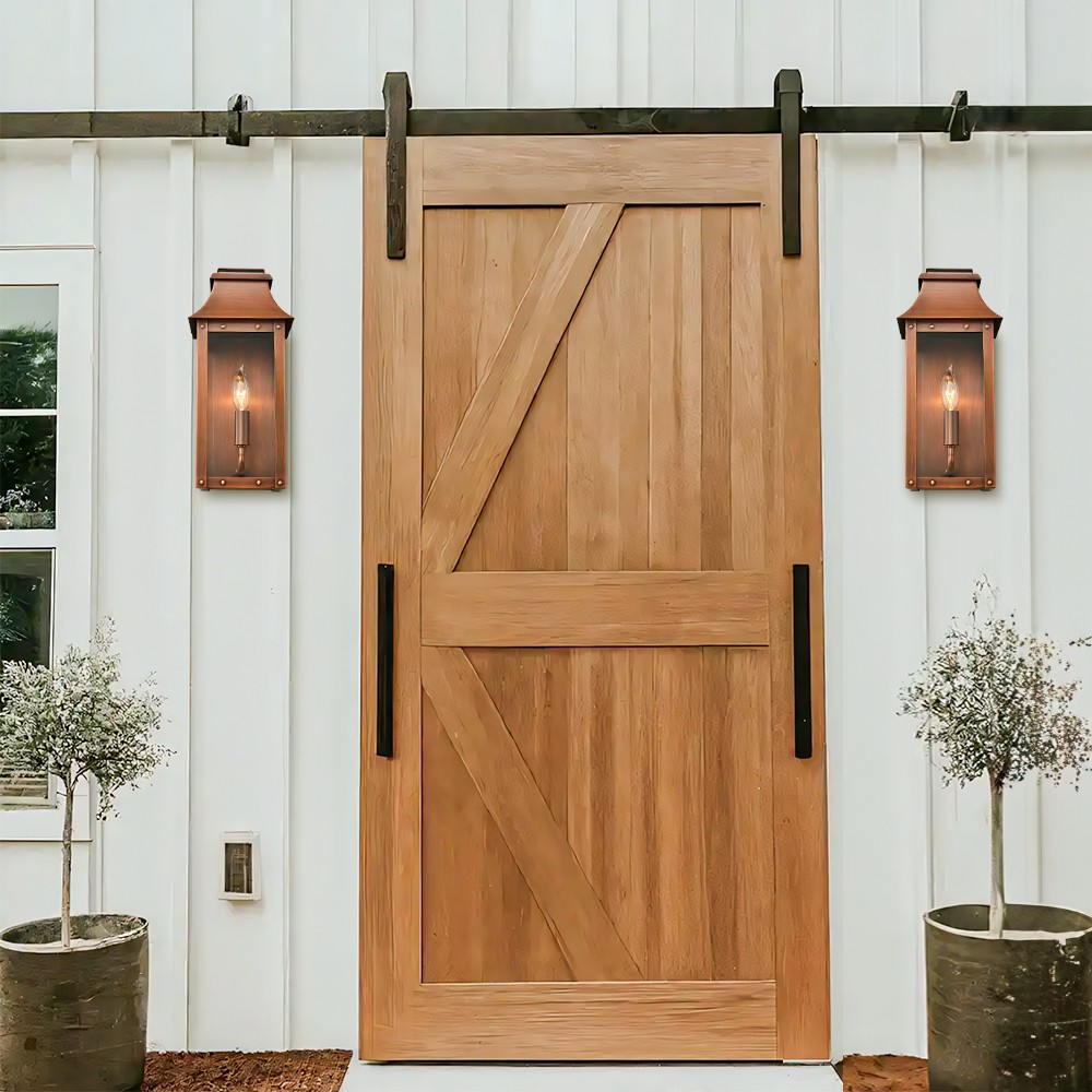 Montague Vintage Brass Outdoor Waterproof Wall Mounted Lantern Sconce