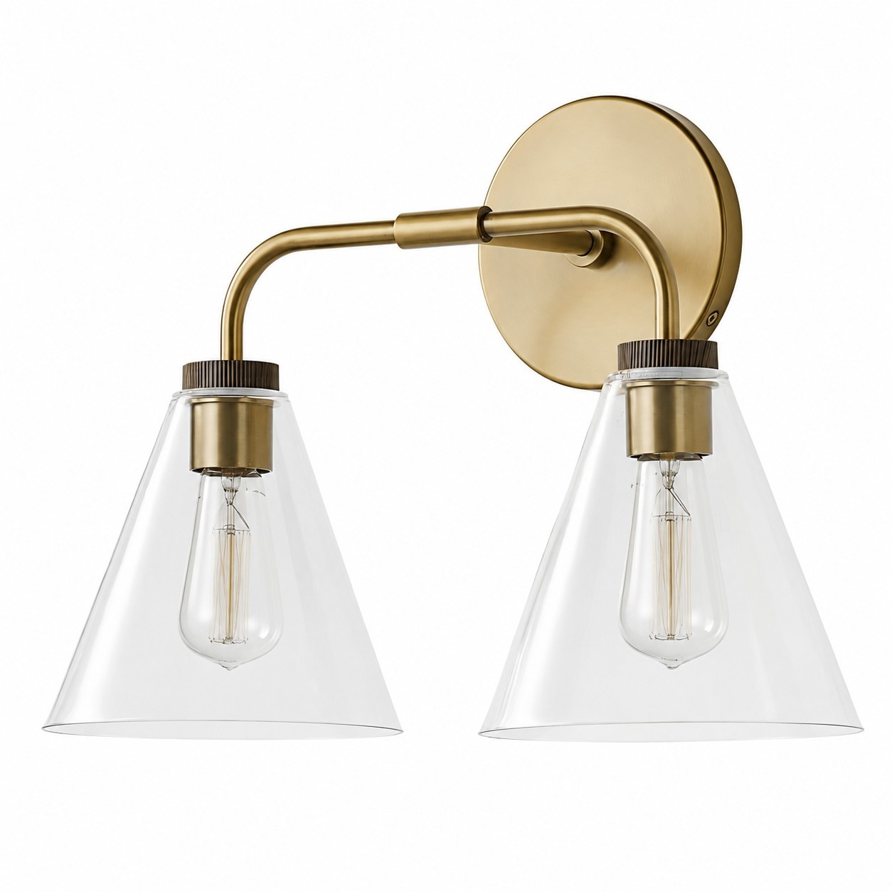 Kaelen Retro Cooper Cone Sconce Light