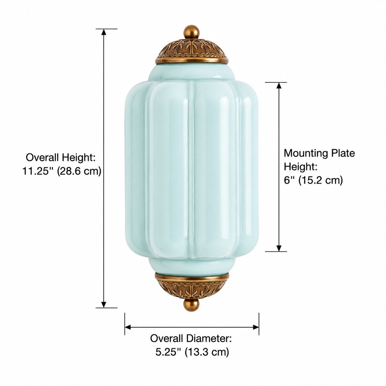 Michael Vintage Eloise Milk Glass Flush Wall Light