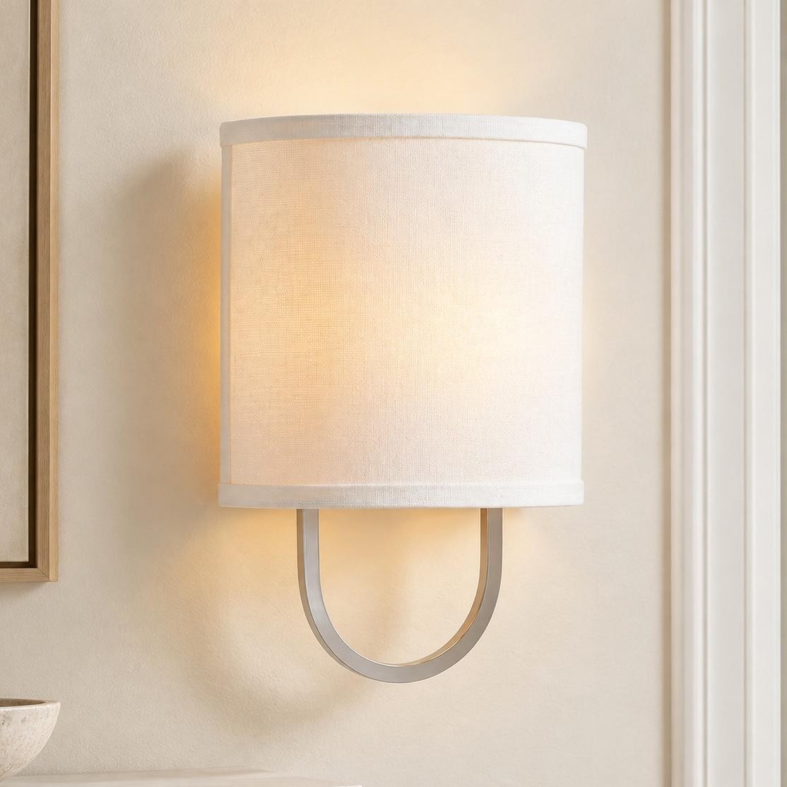 Zylar Modern Metal Fabric Shade Wall Sconce