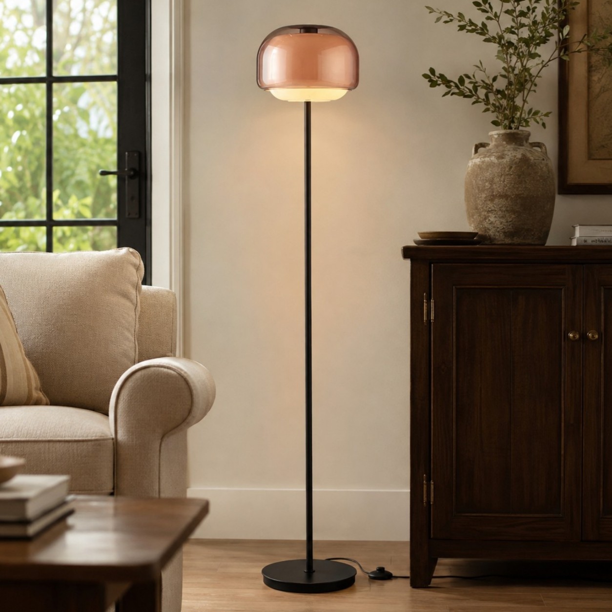 Eulalie Nordic Artistic Round Glass Floor Lamp