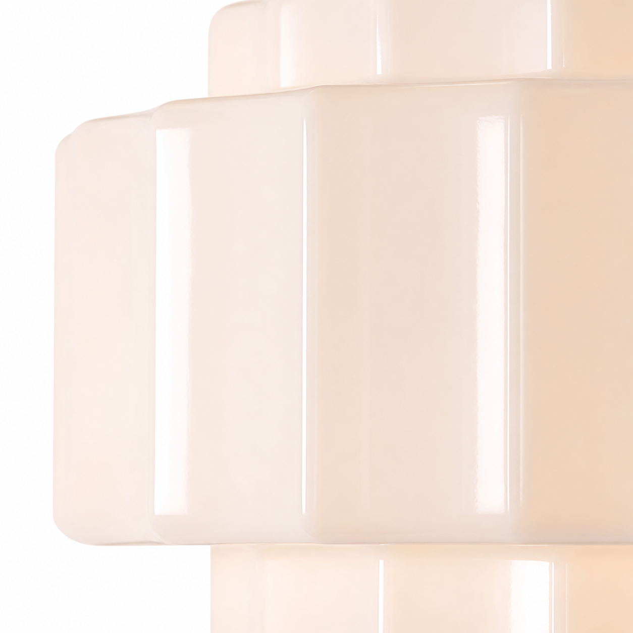 Winry Antique Brass Tiered Milk Glass Pendant Light