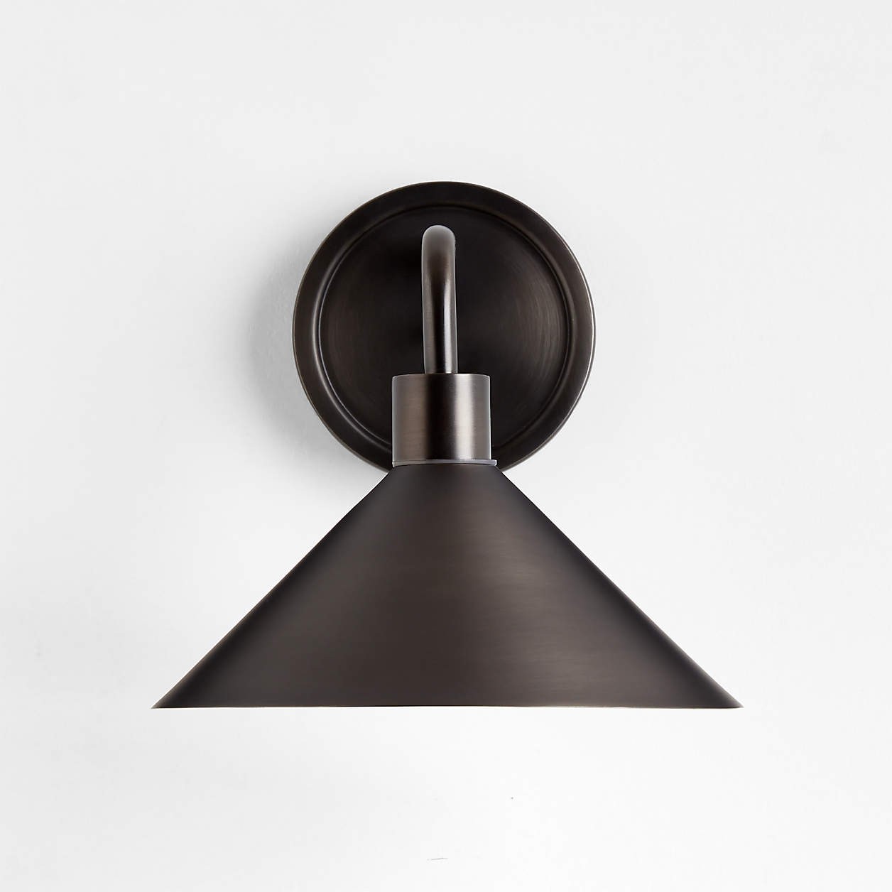 Kemp Industrial Black Brass Metal Indoor/Outdoor Wall Light