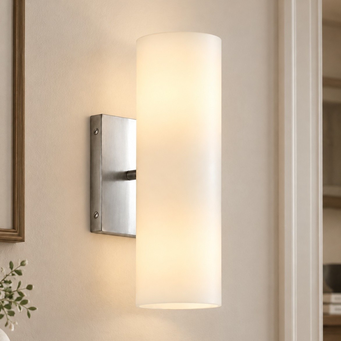 Yorix Modern Vertical Cylinder Tube Metal Finish Wall Light