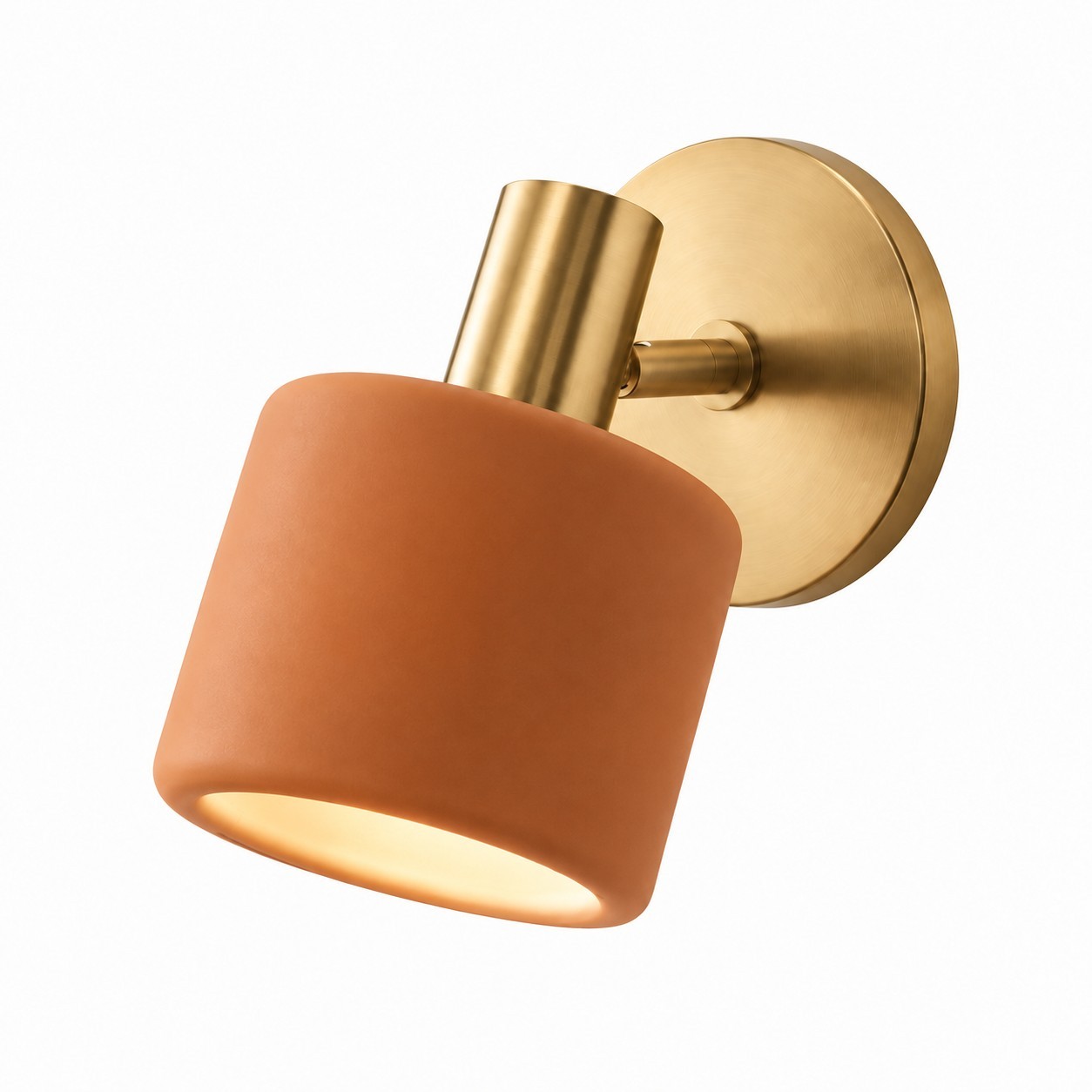 Aura Modern Colorful Adjustable Porcelain Shade Brass Wall Lamp