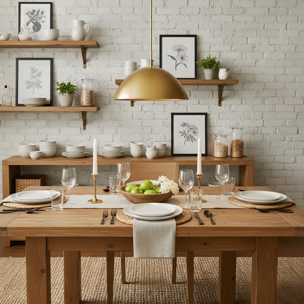 Deryn Farmhouse Brass Dome Pendant Light