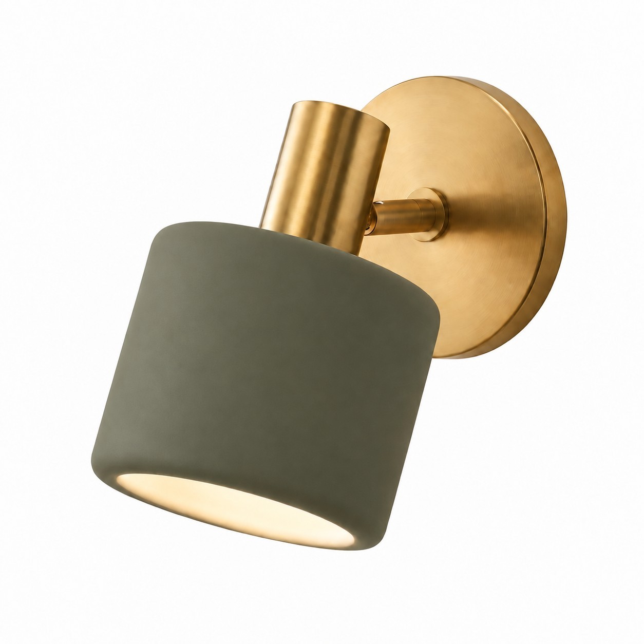 Aura Modern Colorful Adjustable Porcelain Shade Brass Wall Lamp