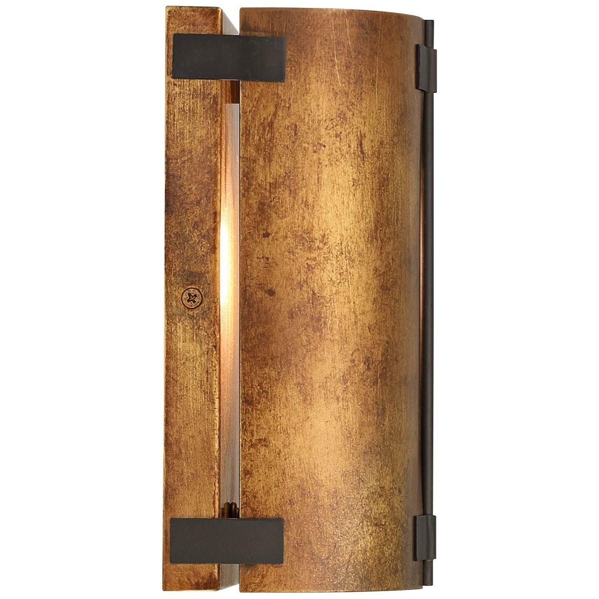Zoe Industrial Rustic Bronze Cylindrical Metal Wall Sconce