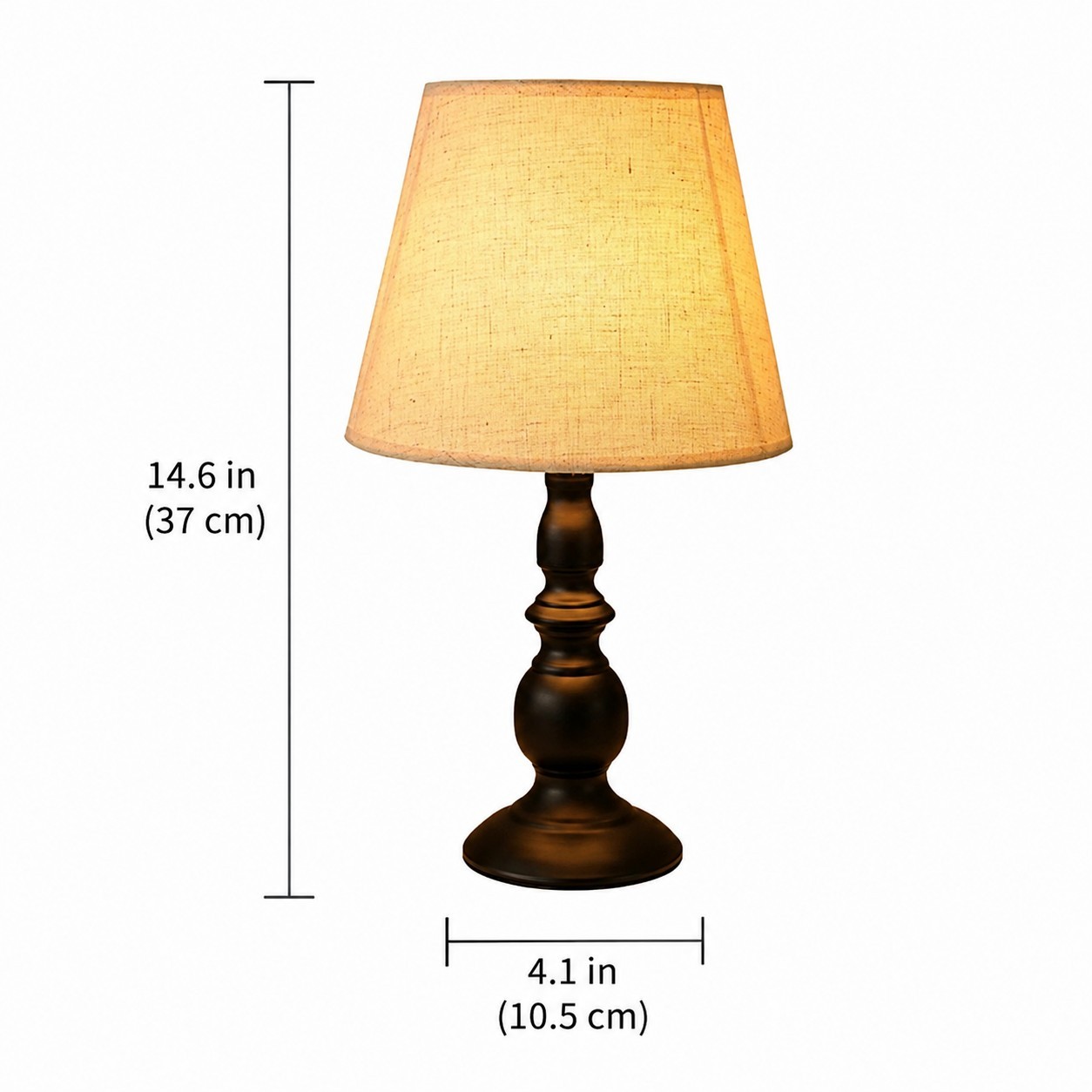 Issac Classic Linen Empire Iron Body Table Lamp