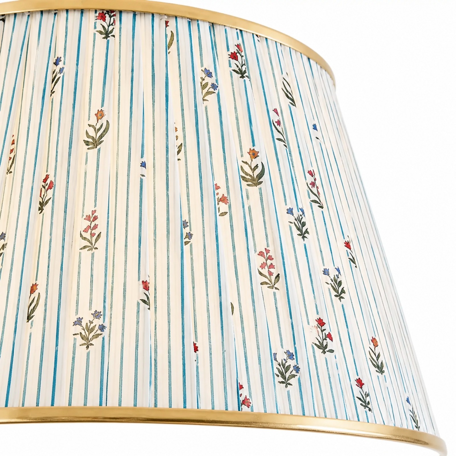 Celestine French Country Pleated Fabric Semi-Flush Ceiling Light