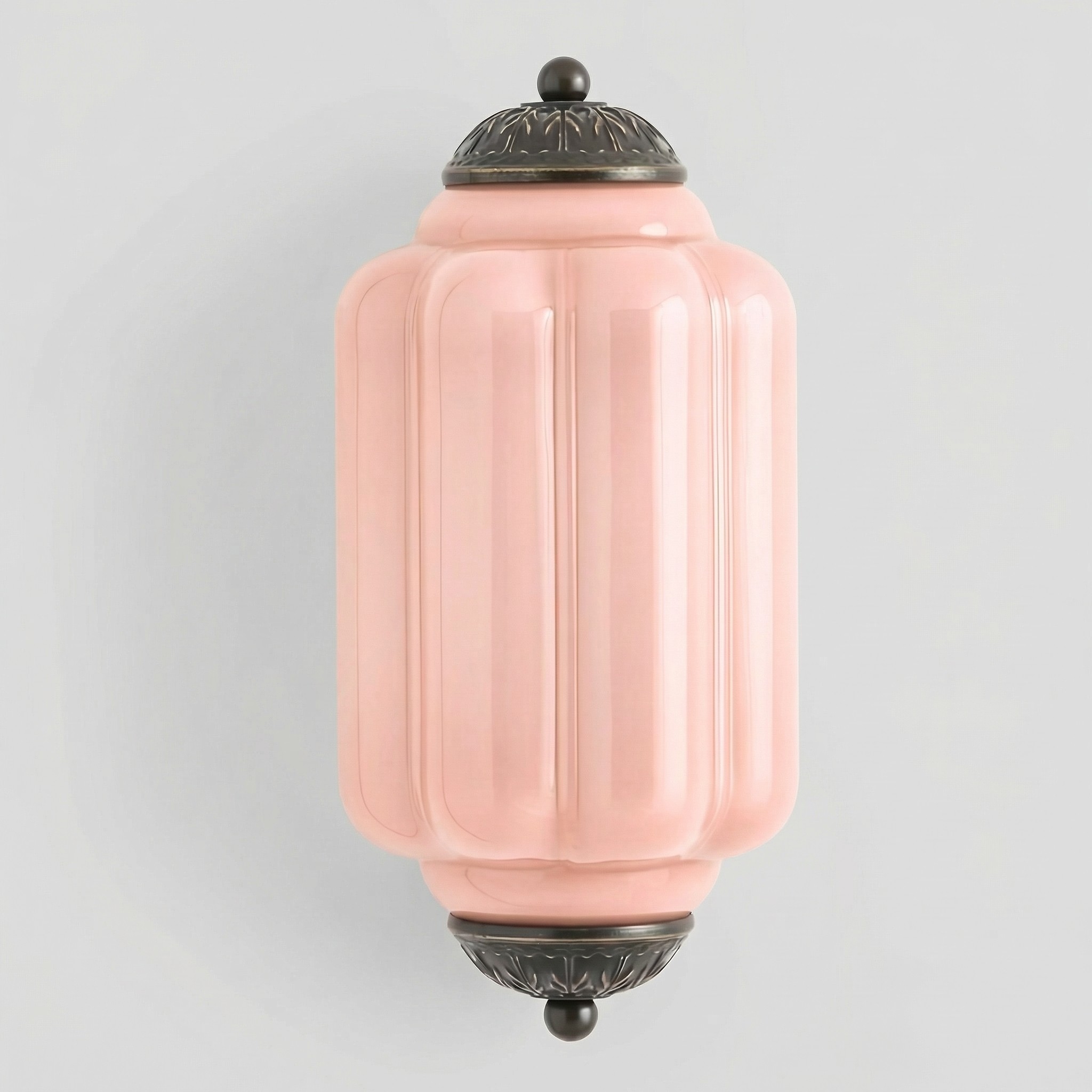 Michael Vintage Eloise Milk Glass Flush Wall Light
