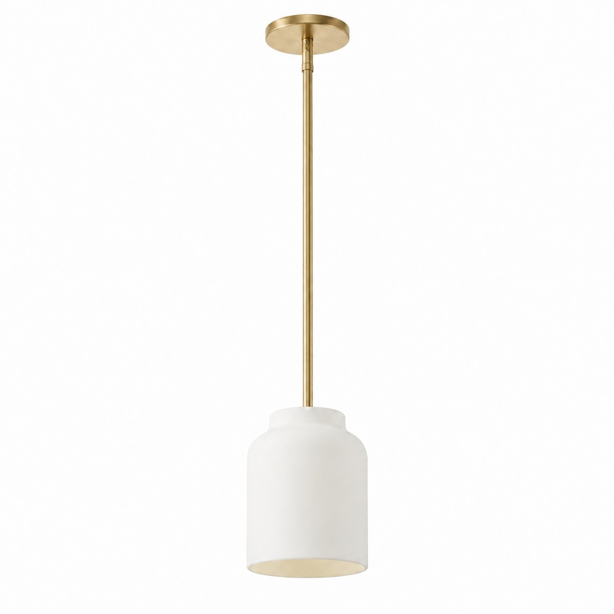 Drilon Modern Brass Rod Glass Shade Pendant Light