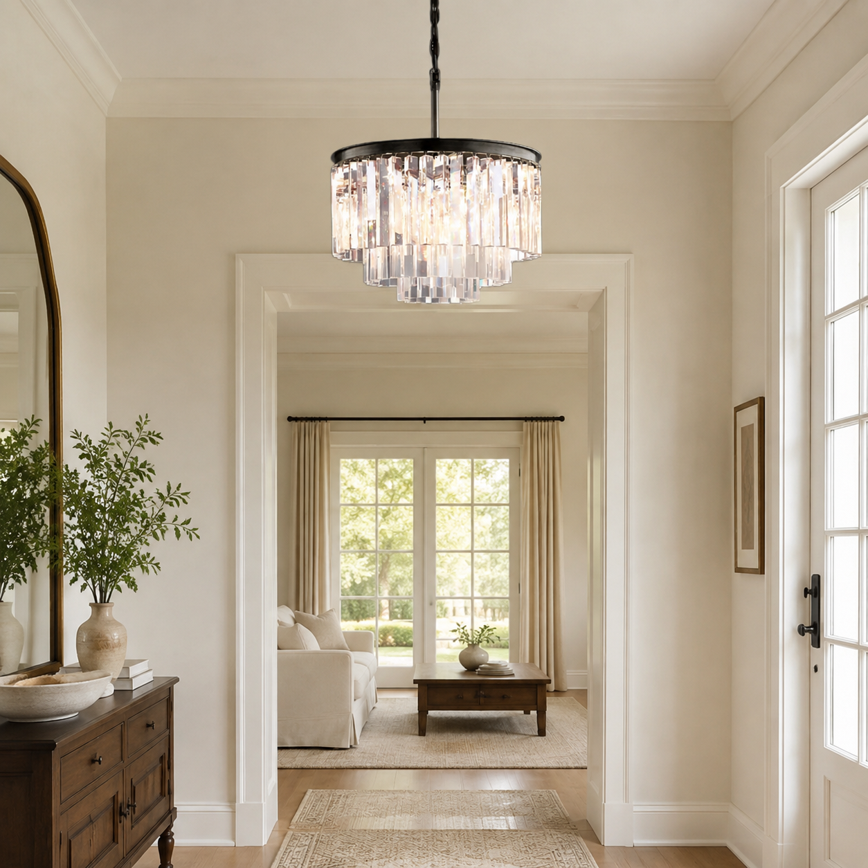 Guinevere Vintage Luxury Tiered Round Crystal Chandelier
