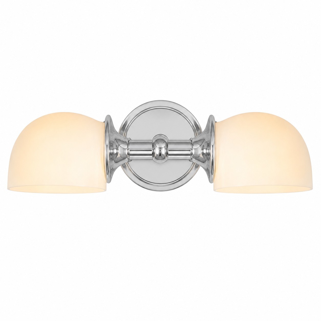 Valor Rustic Metal Double White Glass Wall Sconce