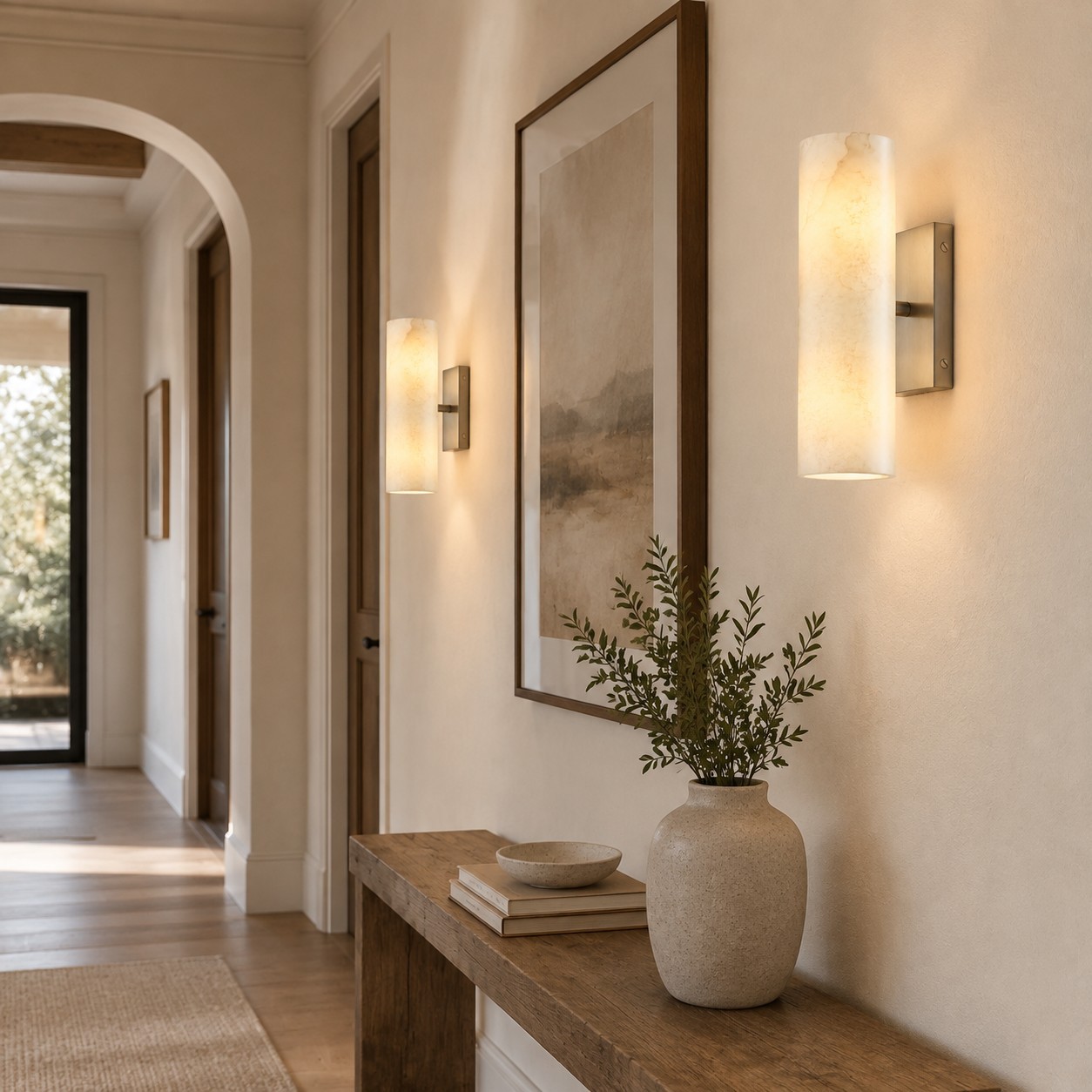 Yorix Modern Vertical Cylinder Tube Metal Finish Wall Light