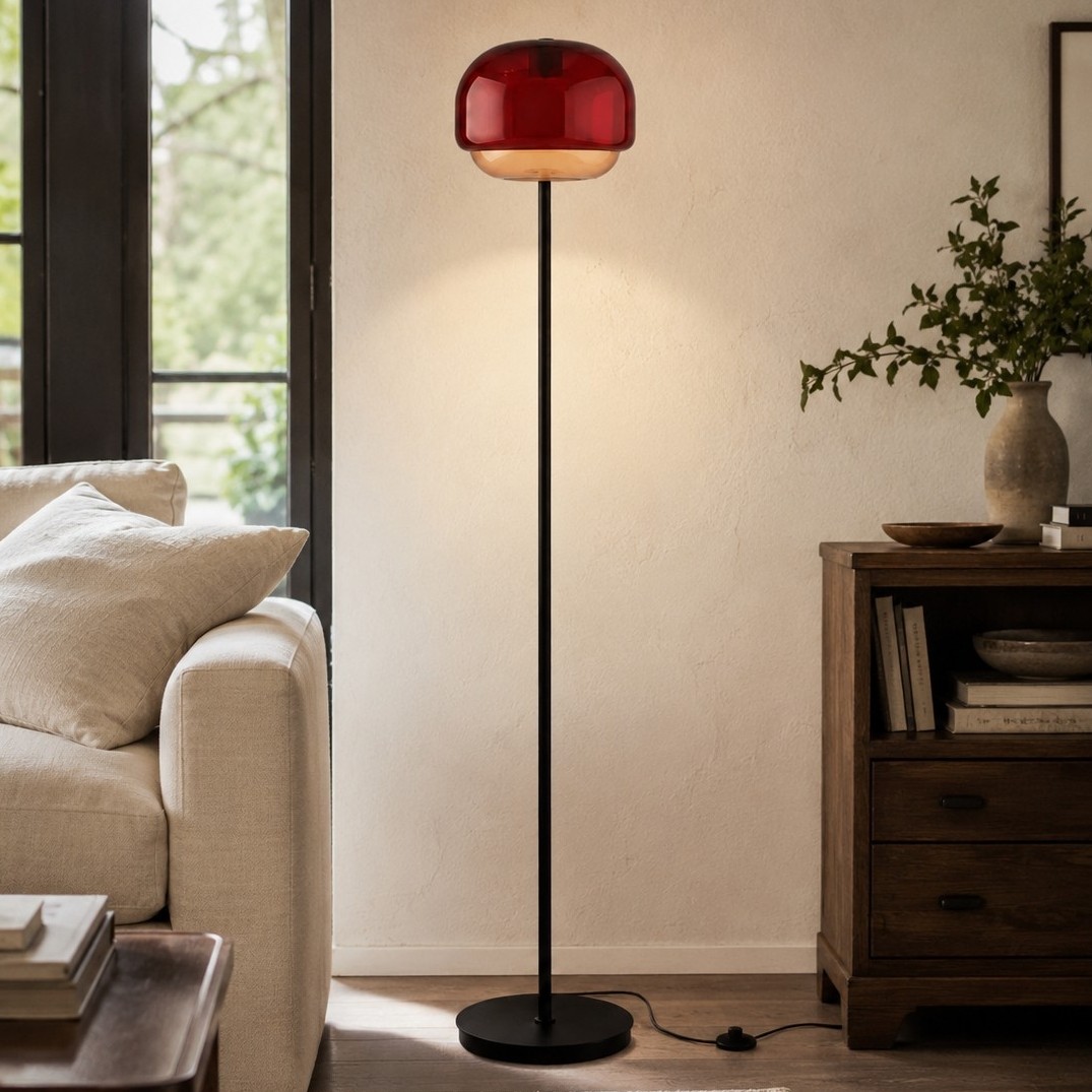 Eulalie Nordic Artistic Round Glass Floor Lamp