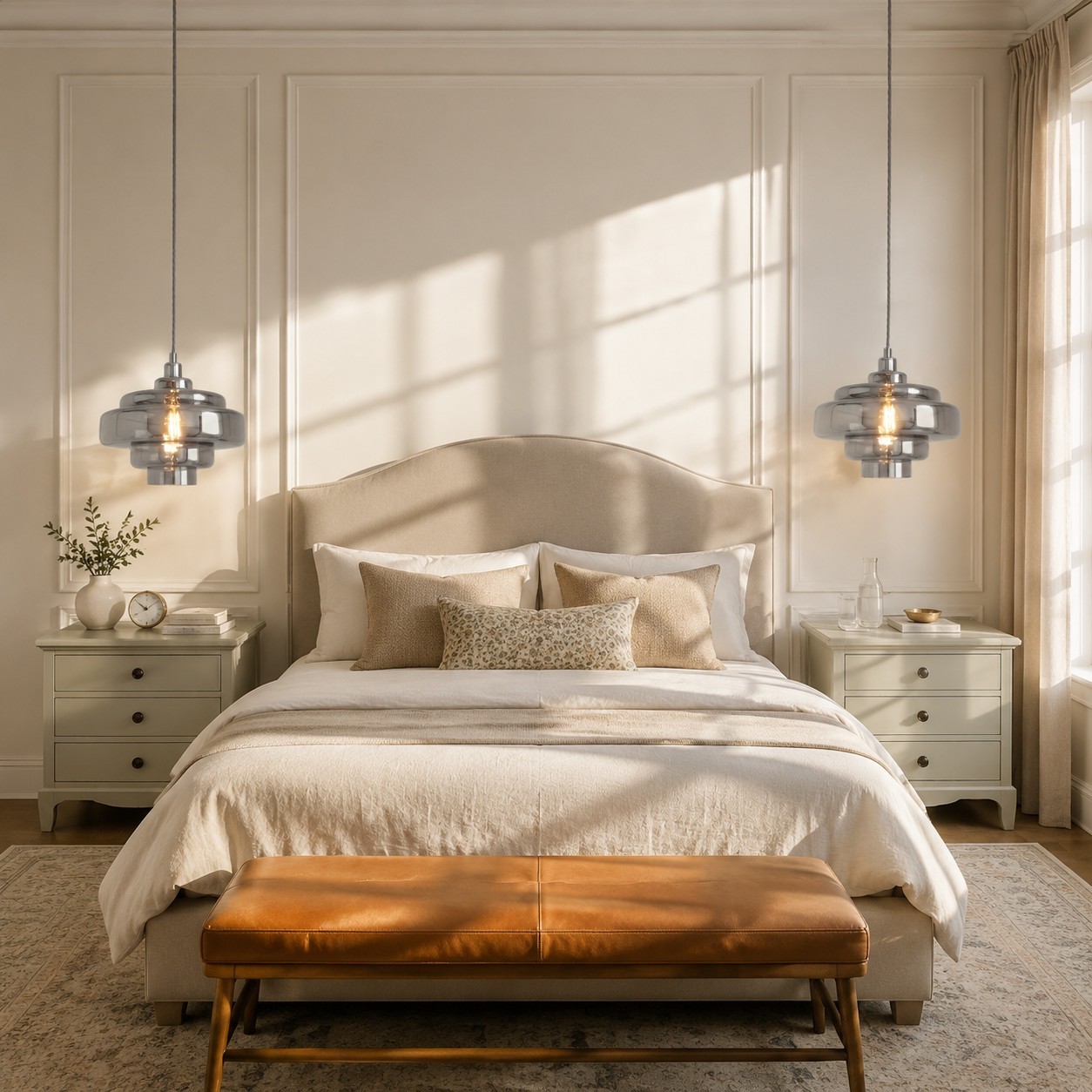 Yves Vintage Tiered Glass Pendant Light