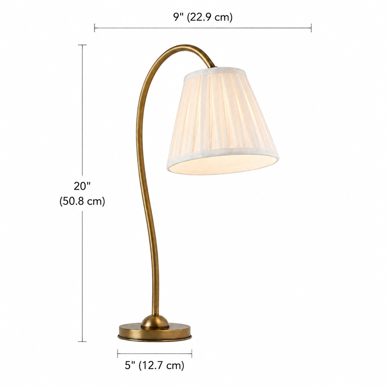 Bailey Vintage Linen Pleated Shade Table Lamp