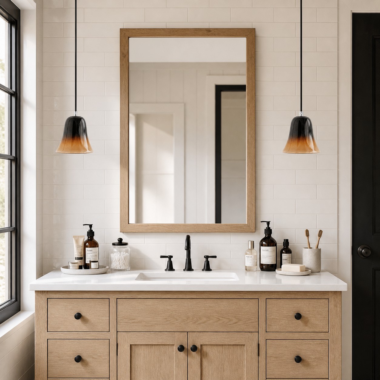 Lucas Modern Gradient Bell-Shaped Glass Single Pendant Light