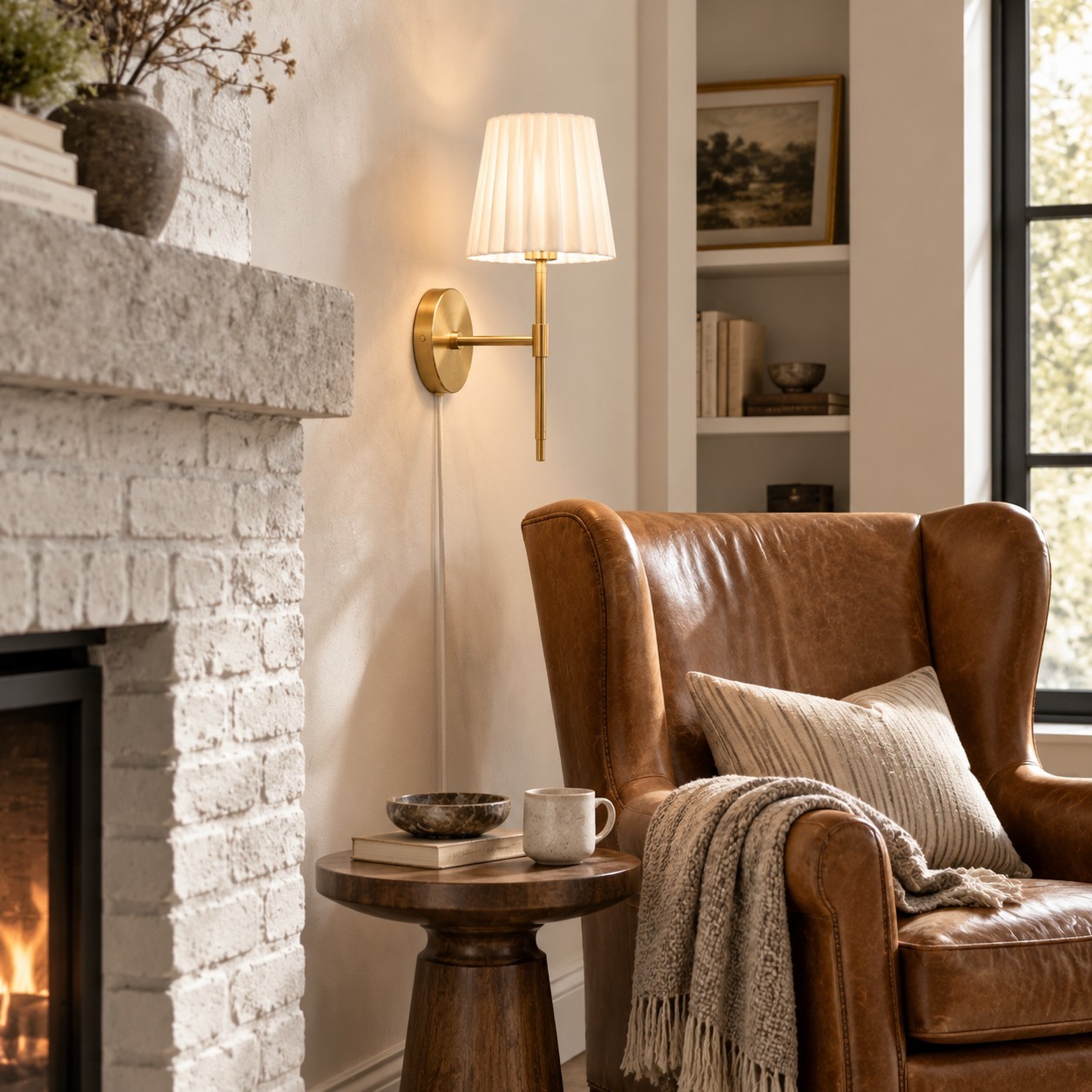 Ozir Pleated Shade Wall Sconce