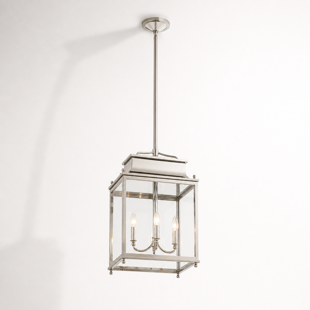 Marcellus Classic Metal Clear Glass Outdoor Lantern Pendant Light