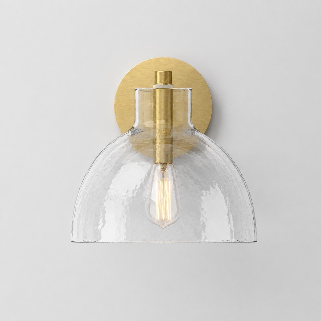 Keen Farmhouse Cooper Recycled Glass Dome Sconce