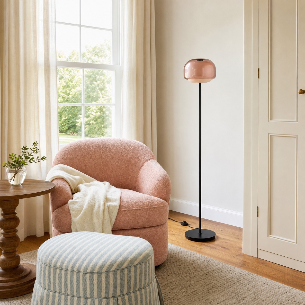 Eulalie Nordic Artistic Round Glass Floor Lamp