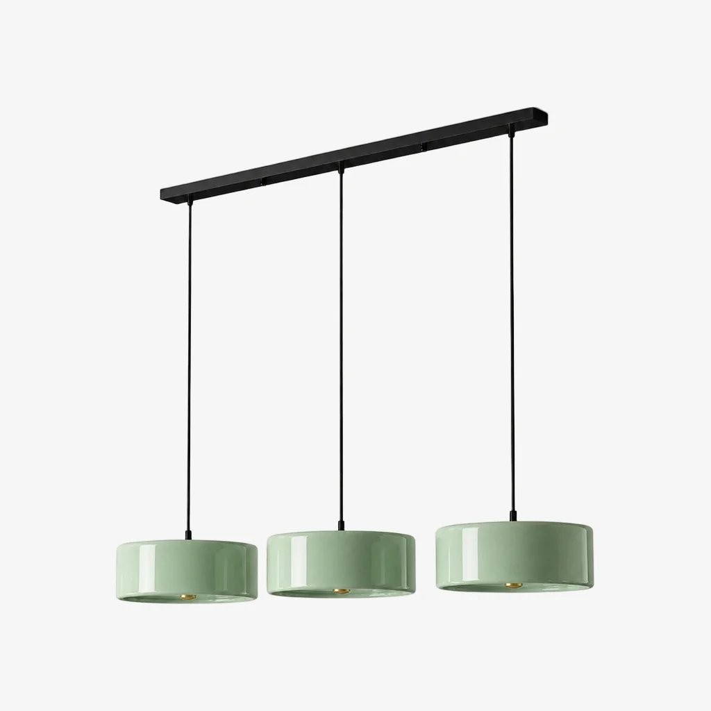 Xavier Modern Glossy Ceramic Drum Pendant Light