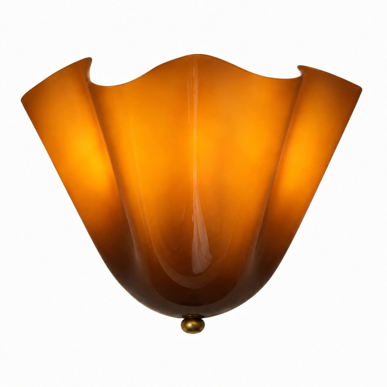 Kyrintha Mid-Century Skirt Shell Glass Fazzo Petalia Wall Sconce