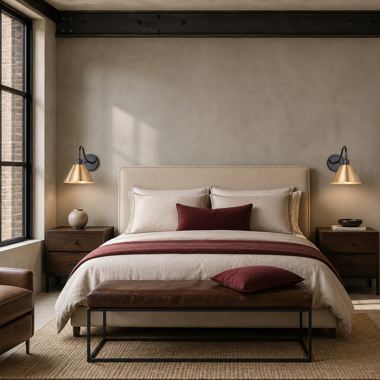 Ferm Minimalist Industrial Tapered Sconce
